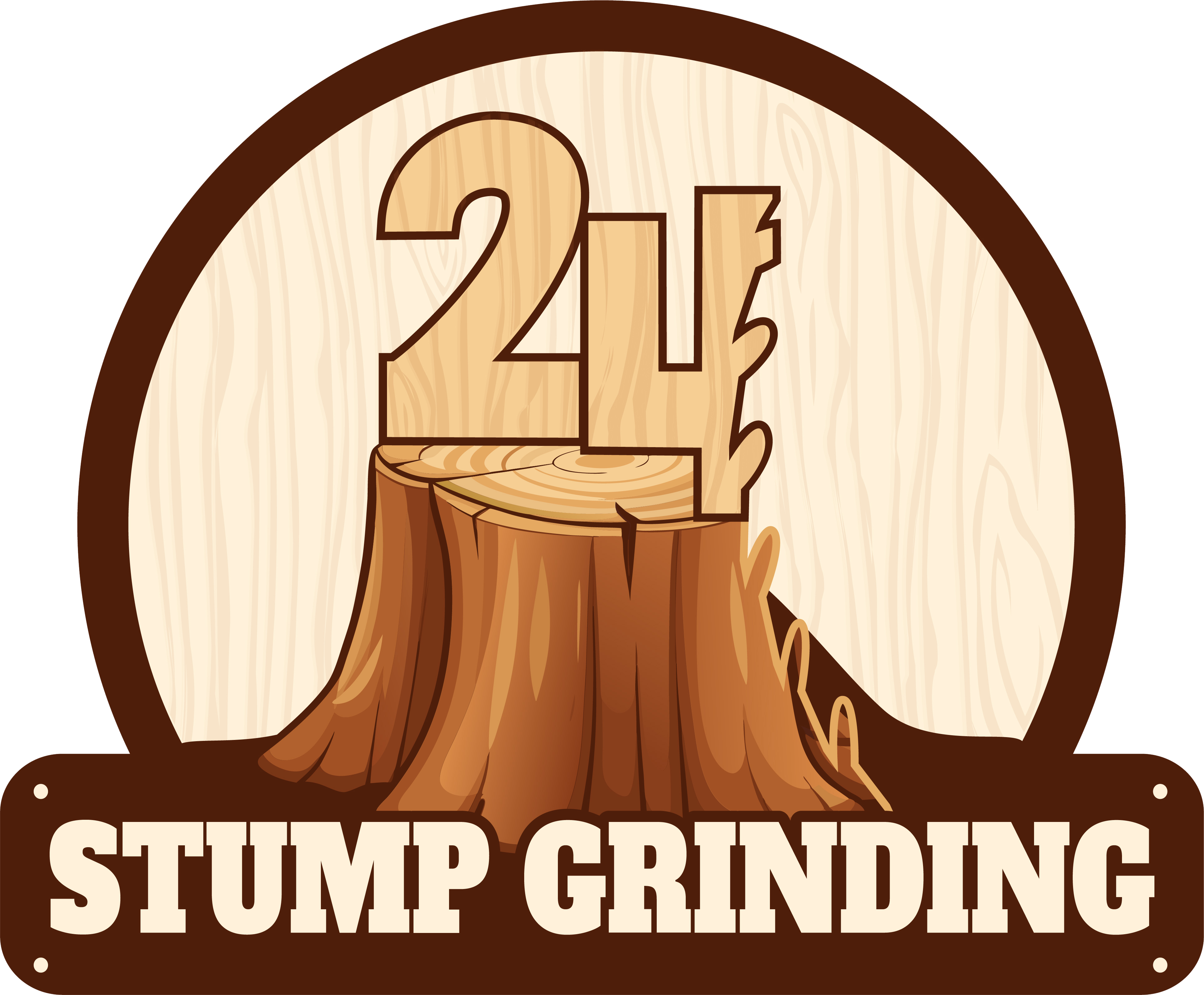24 Stump Grinding Logo